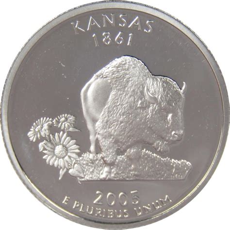 2005 S Kansas State Quarter Choice Proof 90 Silver 25c Us Coin