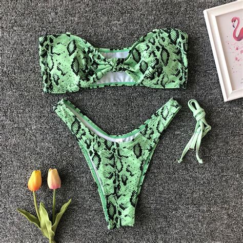 Bikinx Neon Green Bikini Thong Sexy Bathing Suit Women Bathers High Cut My Xxx Hot Girl