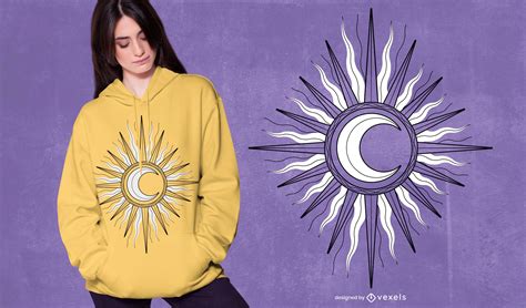 Descarga Vector De Diseño De Camiseta Sol Luna
