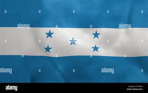 National Flag Of Honduras Blowing In The Wind D Rendering Stock Photo