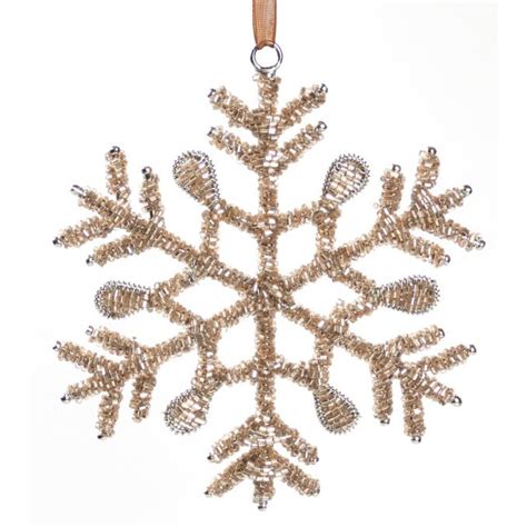Glass Beaded Snowflakes Decorations Dzd