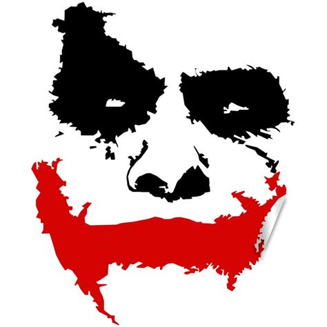 Joker Face Wall Sticker Batman Clown The Evil Smile Vinyl Etsy