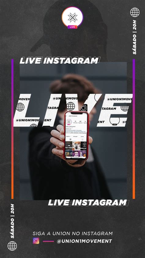 Live Instagram Layout De Cartaz Ideias De Banner Design De Cartaz