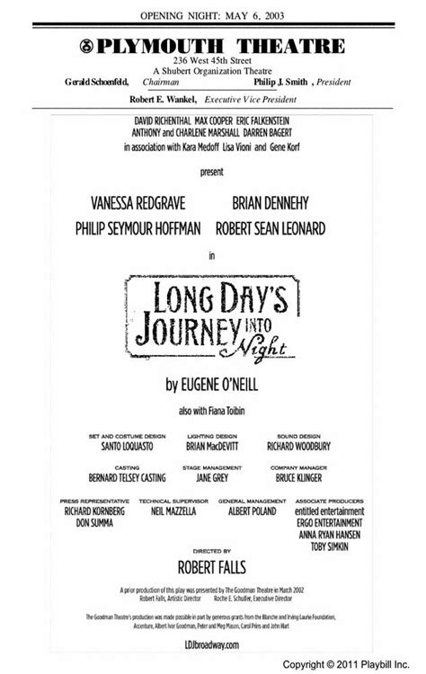 Long Days Journey Into Night Broadway Gerald Schoenfeld Theatre