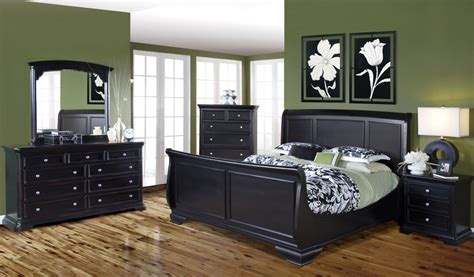 Sets come with dressers, mirrors, headboards, etc. Maryhill Rubbed Black Sleigh Bedroom Set from New Classics ...