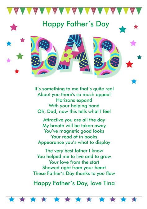 Humorous Fathers Day Poems Design Corral
