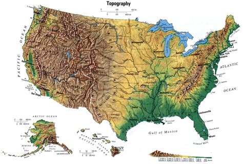 Topo Map Of Usa Topographic Map Of Usa With States