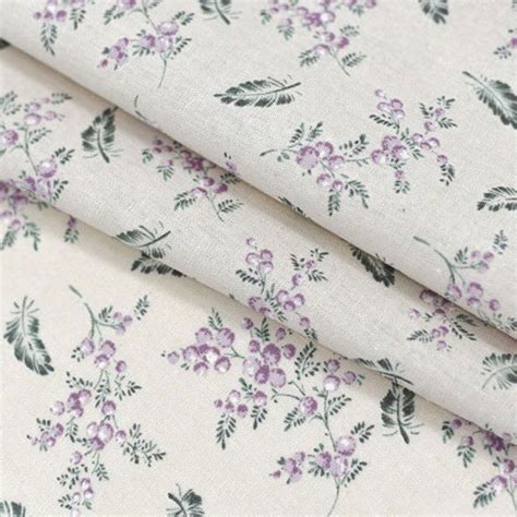 Linen Cotton Fabric By The Yard Flower Fabric Wide Sg Etsy