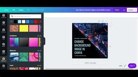 Change Your Design Background In Canva Youtube