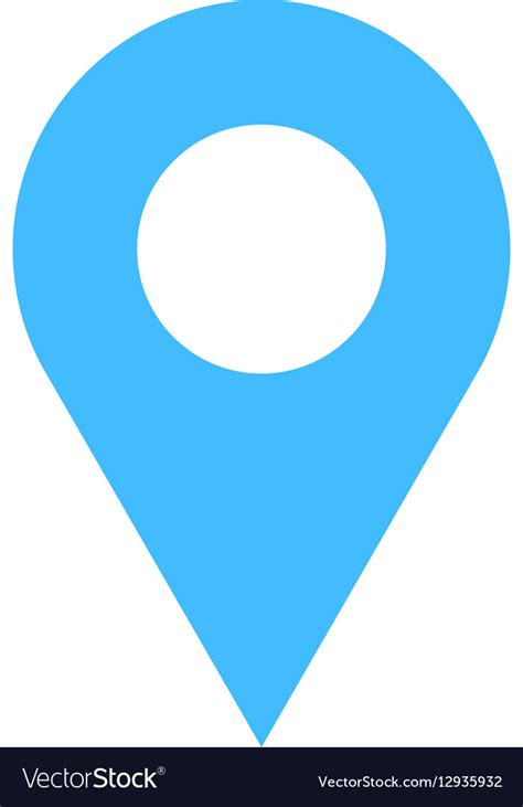 Map Pin Sign Location Icon Marker Point Button Vector Image