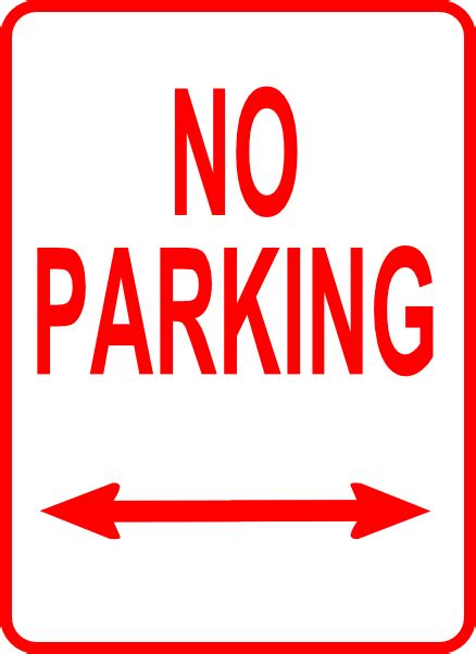 No Parking Sign Clip Art Free Vector 4vector