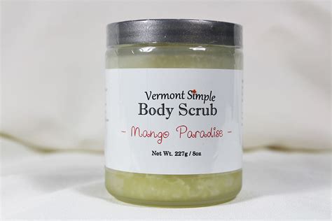 All Natural Vermont Simple Body Scrub Mango Paradise Vermont Simple