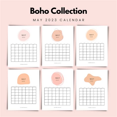 Free May Calendar Printable 24 Cute Designs For May 2024
