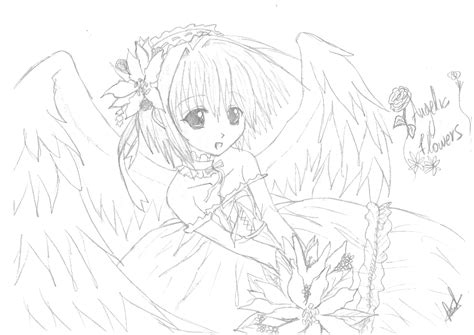 Coloring Pages Of Anime Angels