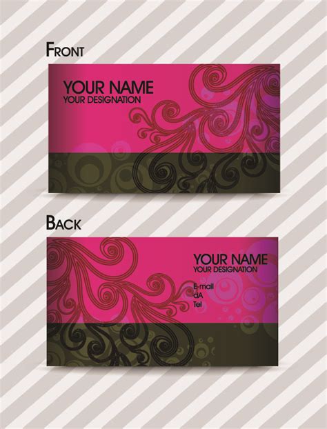 Fashion Pattern Business Card Template 23026 Free Eps Download 4 Vector