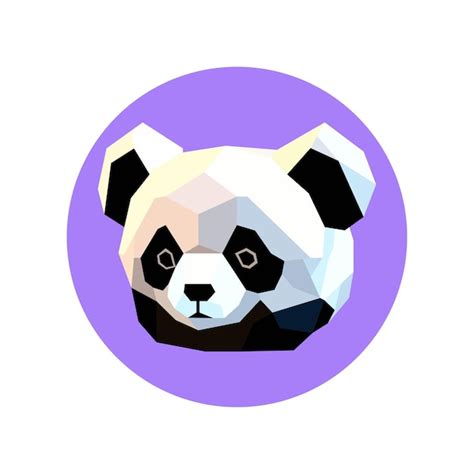 Premium Vector Low Poly Vector Panda Illustration