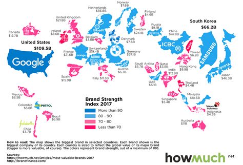 Infographic This Map Shows The Most Valuable Brand For Each Country
