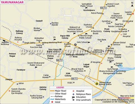 Yamunanagar City Map Haryana City Maps Of India Pinterest