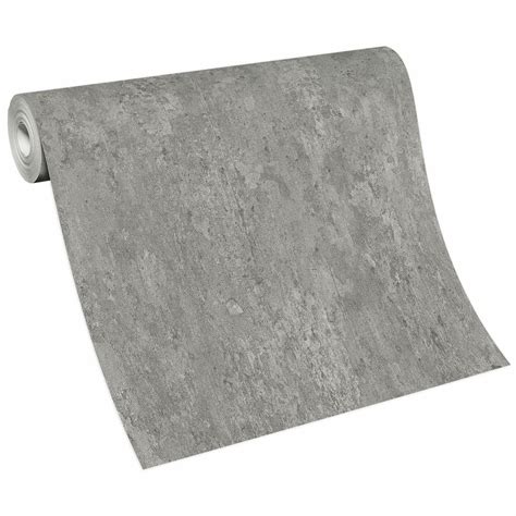 Erismann Imitations Concrete Effect Textured Stone Wallpaper Grey 6321
