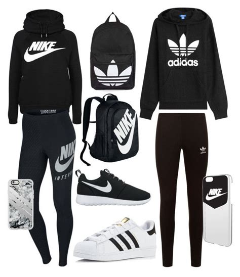 nike vs adidas by elaism liked on polyvore featuring adidas originals nike adidas topshop