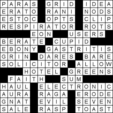 Solution For Crossword Puzzle Of June 28 2022