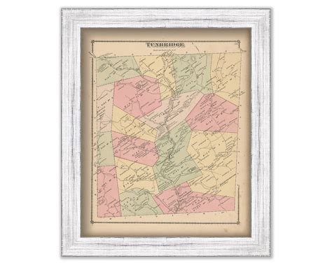 Tunbridge Vermont 1877 Map Replica Or Genuine Original