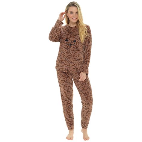 Personalised Womens Ladies Animal Leopard Print Pyjamas Pj Etsy