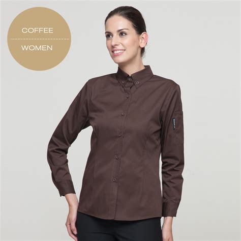 Long Sleeve Solid Color Waiter Shirt Restaurant Uniform Tianex