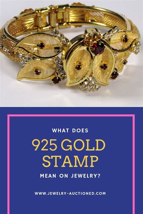 What Does A 925 Gold Jewelry Stamp Mean Jewelry Auctioned