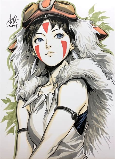 San By Stanley Lau Artgerm Princess Mononoke Art Studio Ghibli