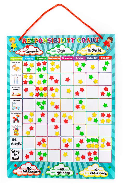 Buy Magnetic Responsibility Chart For Kids Reward Chart 80 Magnetic