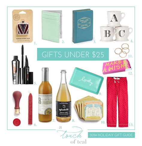 We've all been there — it's tough to find a special gift that caters to a wide audience. 2014 Gift Guide: Gifts Under $25 | A Touch of Teal
