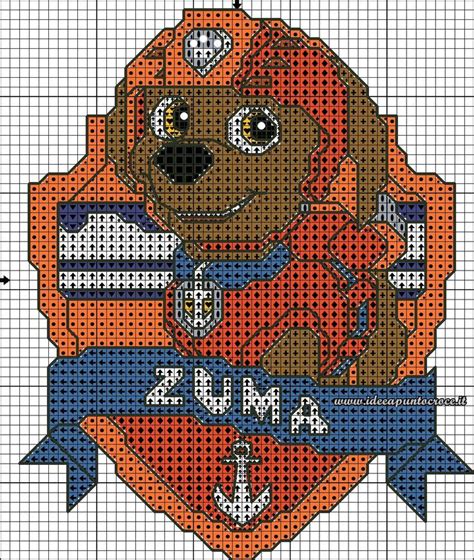 I am working on a figure 8 stitch blanket for my grandson on the s loom and i lost my row count. Sara CraftRoom79: Paw patrol cross stitch pattern / schemi ...