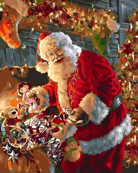 Christmas Santa Claus Paint By Numbers Modern Paint By Numbers
