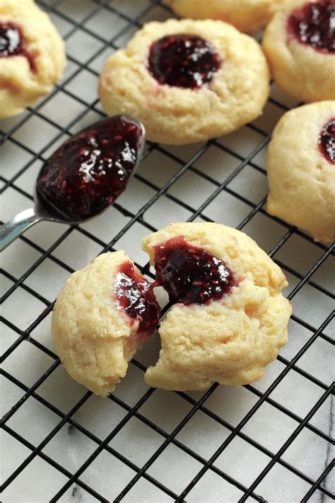 5 Ingredient Raspberry Cheesecake Thumbprint Cookies Baker By Nature