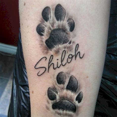 Most Beautiful Paw Print Tattoos Ideas Stiliuse Com Hond Gedenkteken Tatoeages