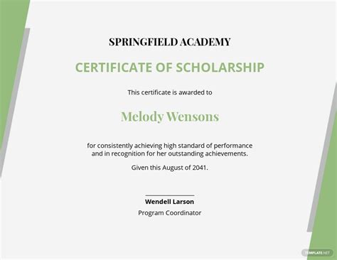 24 Free Scholarship Certificate Templates Customize And Download
