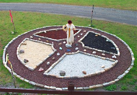 Medicine Wheel At Mesa Ceremonial Circles Of Stones Used By Native