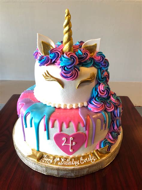 Unicorn Birthday Cake Adrienne And Co Bakery Unicorn Birthday Cake