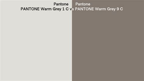 Pantone Warm Grey 1 C Vs Pantone Warm Grey 9 C Side By Side Comparison