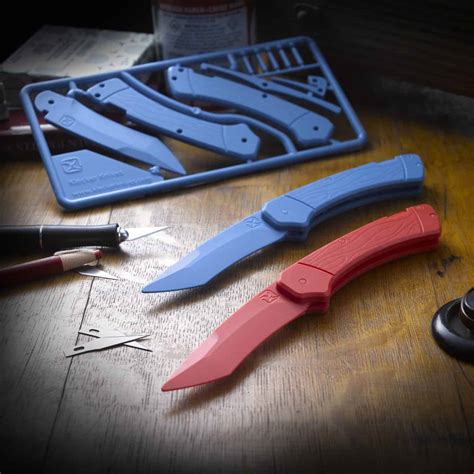 Just add a pair of scales, or handles, in the material of your choice. DIY Trigger Knife Kit - NoveltyStreet