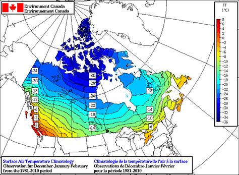 Current Temperature Canada Map