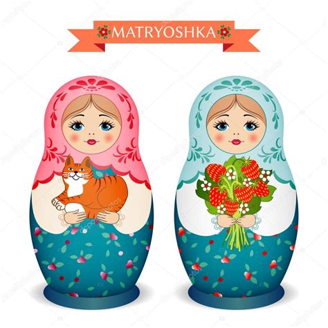 Las muñecas rusas - matryoshka. Ilustración vectorial Imagen Vectorial ...
