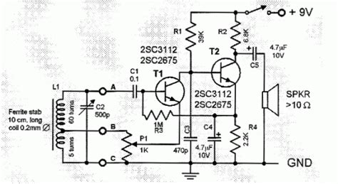 Two Transistor Am Radio Receiver Circuit