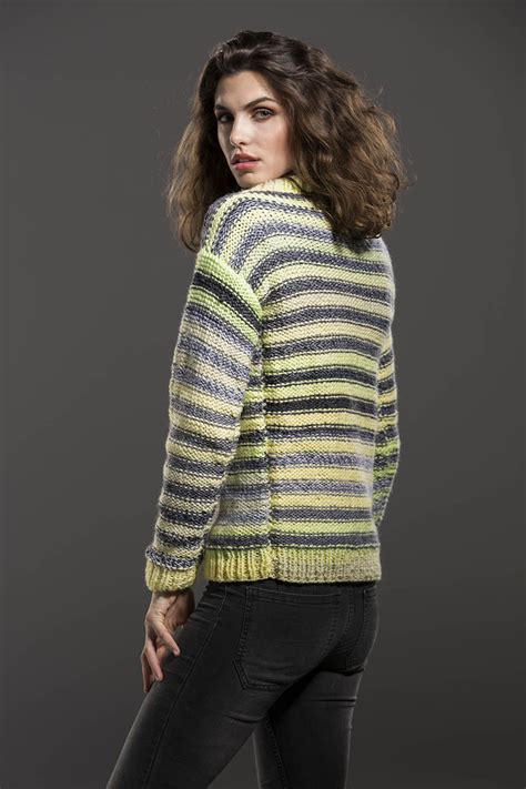 Universal Yarn Shaded Stripes Sweater Kit Womens Pullovers Kits At
