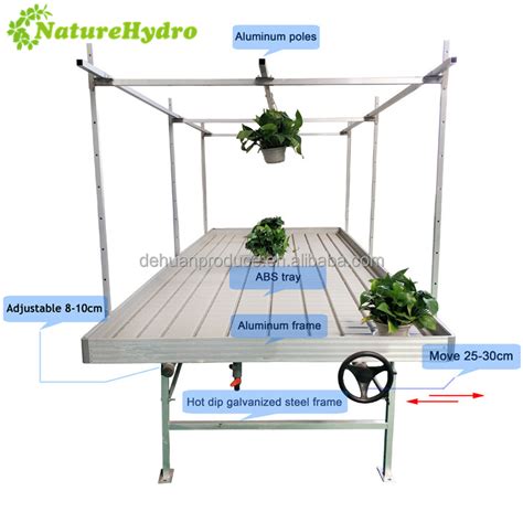 Hydroponic System Plant Growing Table Greenhouse 4x8 Rolling Bench