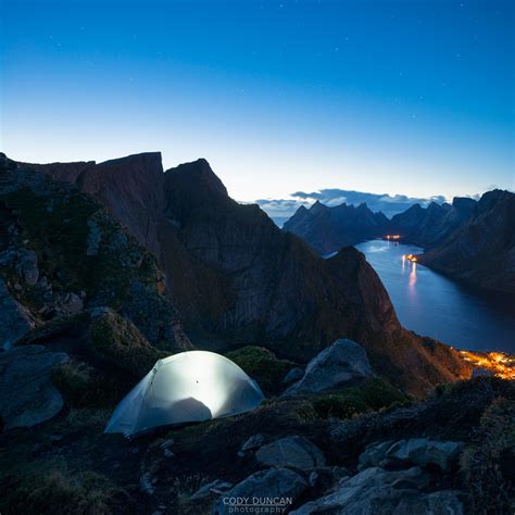 Camping On Summit Of Reinebringen Lofoten Islands Norway Friday