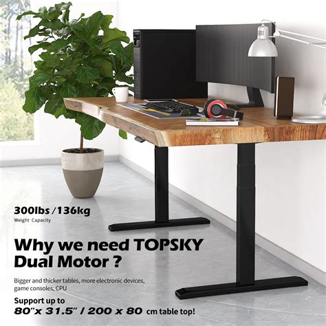 Topsky Dual Motor 3 Stage Adjustable Standing Desk Frame Df0401
