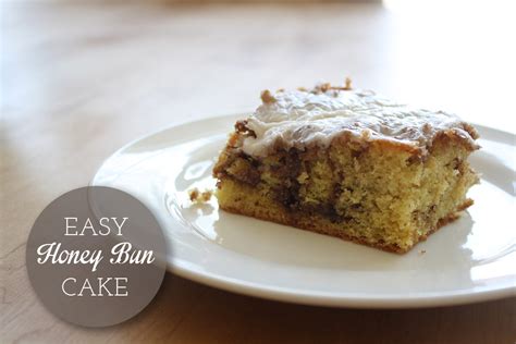 Blend cake mix, eggs, oil and sour cream. Made By Katy: Recipe: Honey Bun Cake