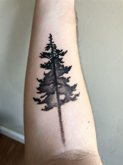 Pine Tree By Beth At Ink Daddy Salem Or Tattoos Forest Tattoos R